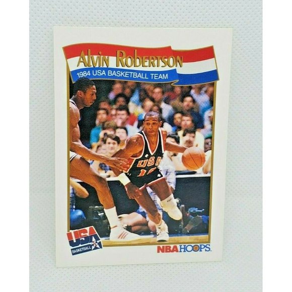 4 Vintage 1991 NBA Hoops 1984 USA Basketball Collectible Trading Cards - Picture 5 of 10